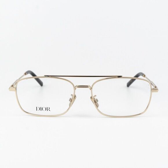 Dior Eyeglasses Metal Shiny Clear Gold Demo Geometric DM50057U 032 BRAND NEW main image 8